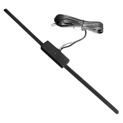 IGTEK - ANTENNA BAFFO AUTO AM/FM AMPLIFICATA 12V CON CAVO 2,2 METRI UNIVERSALE 32 CM